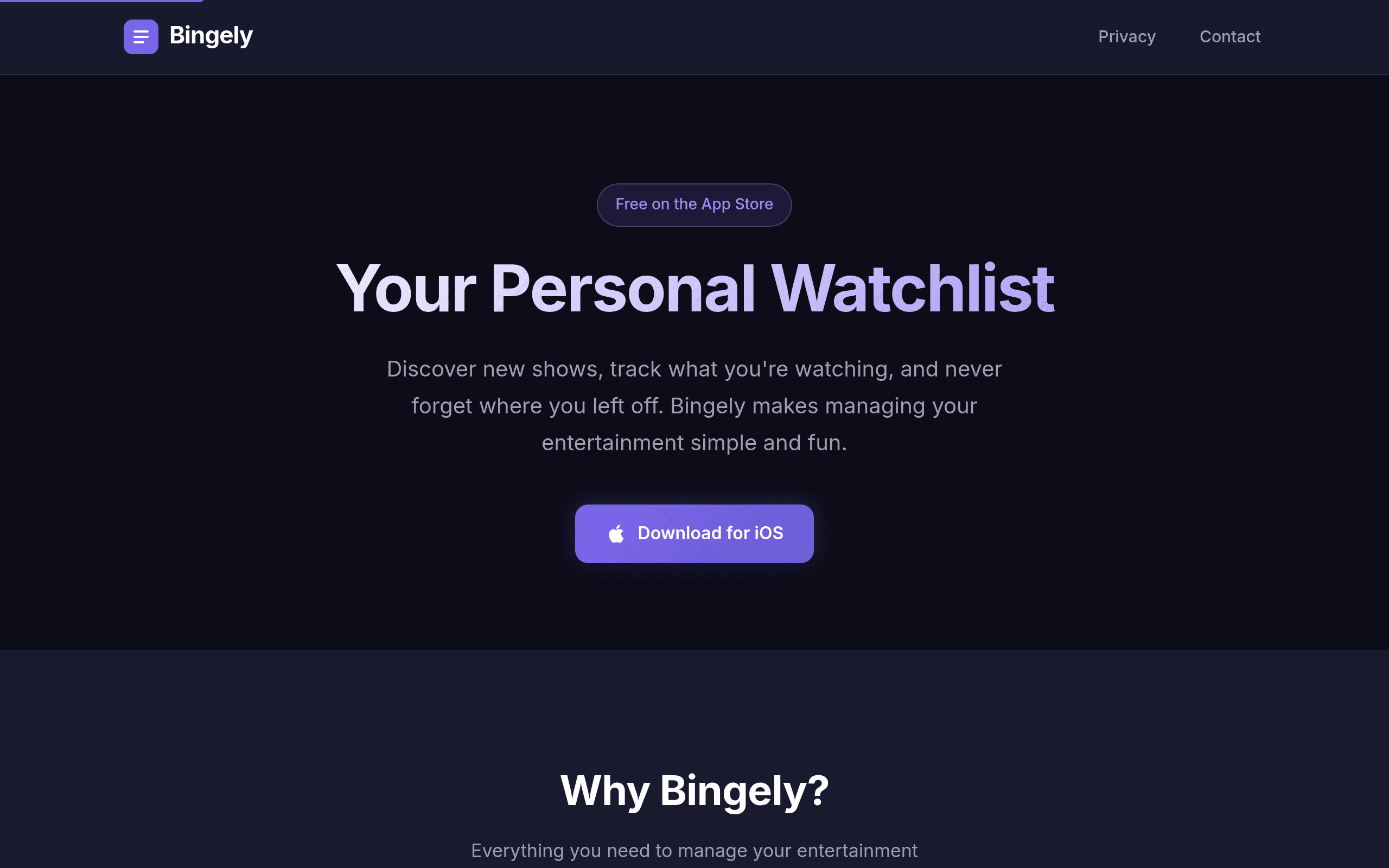 Bingely screenshot